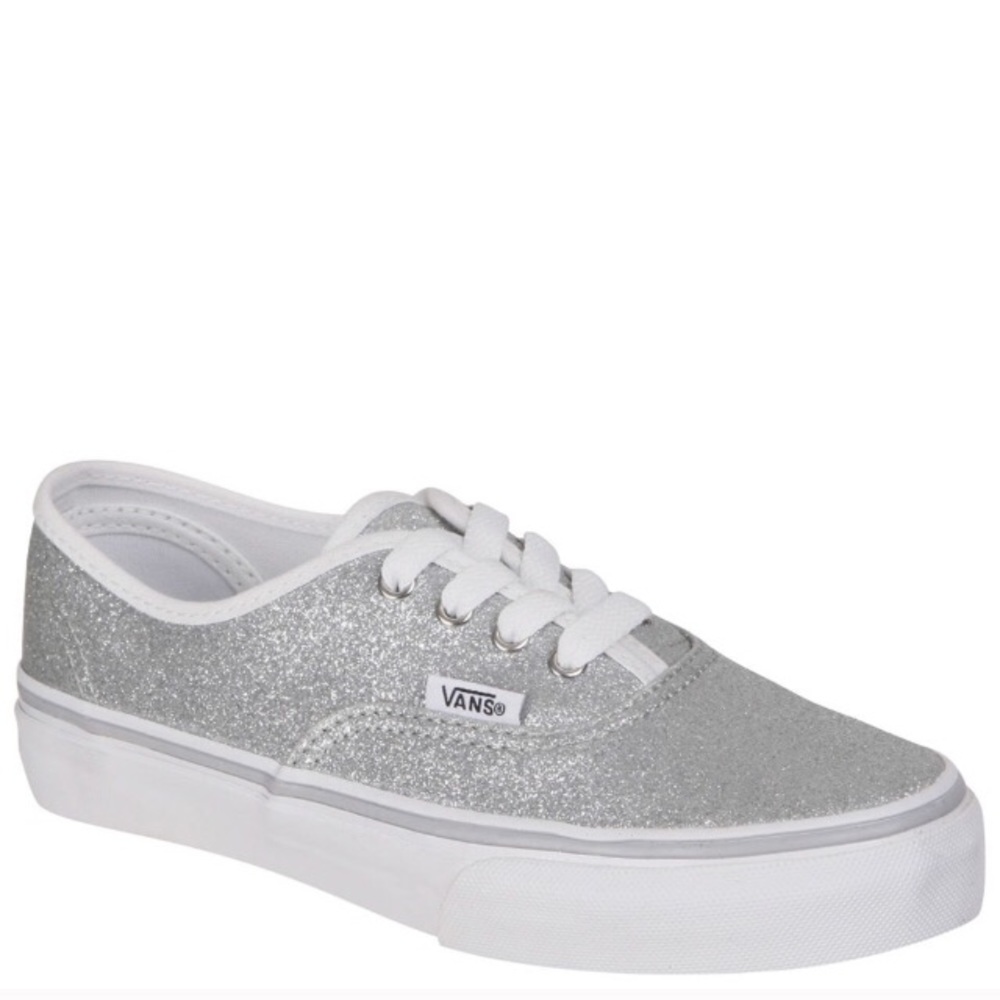 Authentic silver sparkly vans